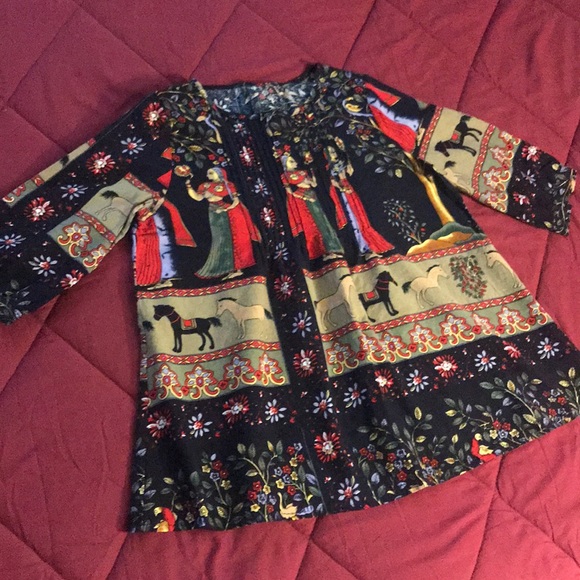 Women’s boho print top - Picture 2 of 10